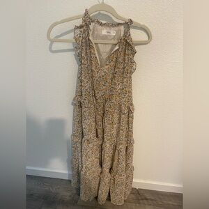 TALULAH Floral Cream and Yellow Maxi Dress